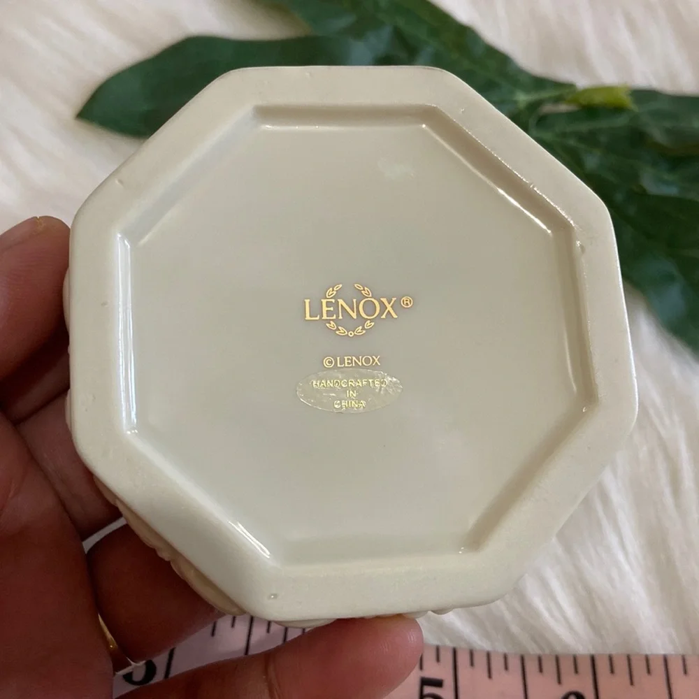 Vintage Lenox Fruits Of Life Handcrafted Porcelain Ceramic Trinket Box